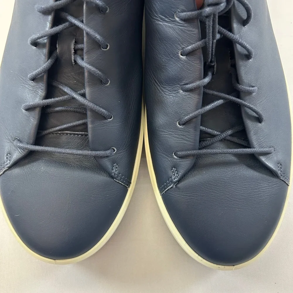 ECCO Soft 8 DriTan Sneakers Men 12 Navy Leather Comfort Casual Shoes 45099401038